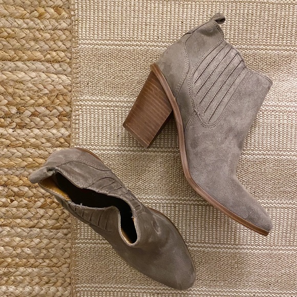 Nine West Block Heel Suede Bootie - Picture 2 of 7